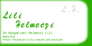 lili helmeczi business card